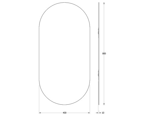 Зеркало Evoform Primary 80х40 BY 0121 со шлифованной кромкой