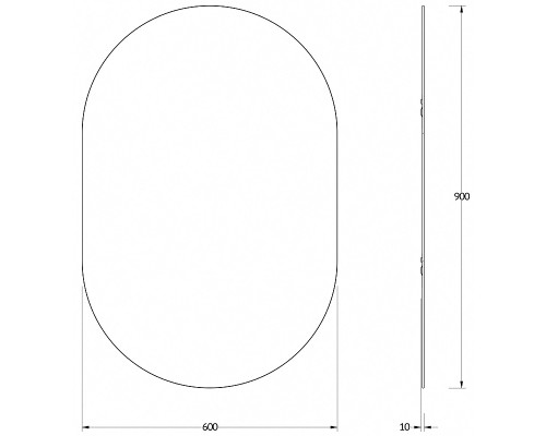 Зеркало Evoform Primary 90х60 BY 0135 со шлифованной кромкой