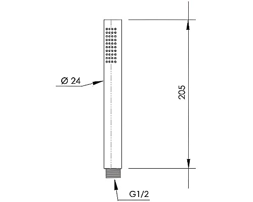 Ручной душ Remer 317MDNOX Черный матовый