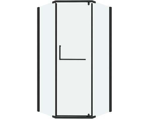 Душевой уголок Grossman Pragma 100х100 302.K33.03.1010.21.00 профиль Черный матовый стекло прозрачное