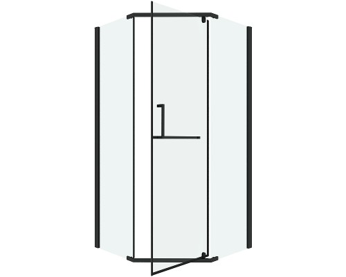 Душевой уголок Grossman Pragma 100х100 302.K33.03.1010.21.00 профиль Черный матовый стекло прозрачное