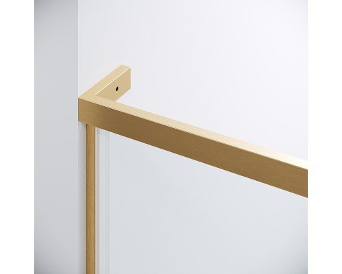 Душевая дверь Grossman Pragma 120 100.K33.03.120.32.00 профиль Золото сатин стекло прозрачное