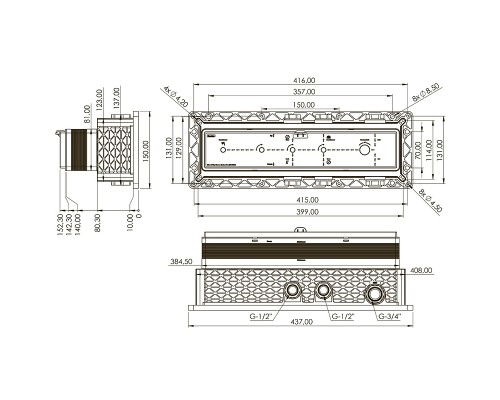 Скрытая часть для смесителя Teska Shine SH1003 G 3/4