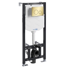 Инсталляция WasserKRAFT Aller 10TLT.010.ME.PG02 для унитаза с клавишей смыва Золото