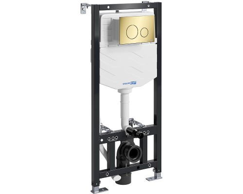 Инсталляция WasserKRAFT Aller 10TLT.010.ME.PG02 для унитаза с клавишей смыва Золото