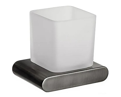 Стакан для зубных щеток Remer Lounge LN15CFP Черный хром брашированный