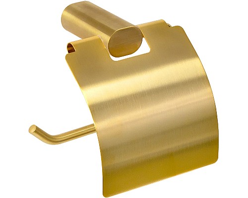 Держатель туалетной бумаги Remer Lounge LN60BG с крышкой Золото брашированное