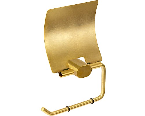 Держатель туалетной бумаги Remer Lounge LN60BG с крышкой Золото брашированное