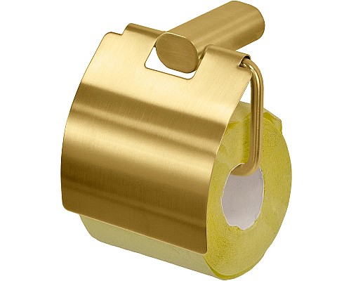 Держатель туалетной бумаги Remer Lounge LN60BG с крышкой Золото брашированное