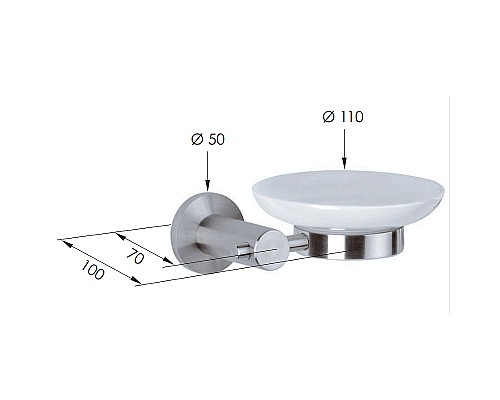 Мыльница Remer Minimal Mi10INOXCR Нержавеющая сталь