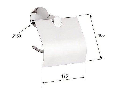 Держатель туалетной бумаги Remer Delicata DE60CR с крышкой Хром