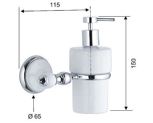 Дозатор для жидкого мыла Remer Epoca EP13CR Хром