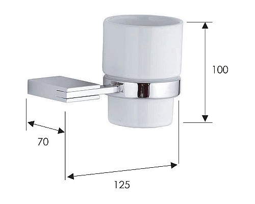 Держатель для зубных щеток Remer Flat FT15CR Хром