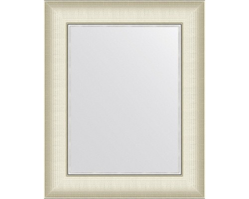 Зеркало Evoform Definite 44х54 BY 7636 в багетной раме - Белая кожа с хромом 78 мм