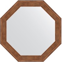 Зеркало Evoform Octagon 49х49 BY 3661 в багетной раме - Сухой тростник 51 мм