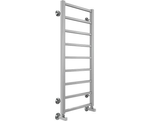 Водяной полотенцесушитель Terminus Контур П9 400х1000 4670078529671 Хром, нижнее подключение, G 1/2" ВР, с угловым соединением