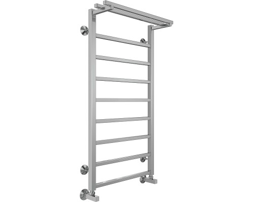 Водяной полотенцесушитель Terminus Контур П9 500х1000 4670078529749 с полкой Хром, нижнее подключение, G 1/2" ВР, с угловым соединением