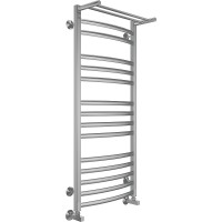 Водяной полотенцесушитель Terminus Енисей П15 500x1200 4670078529589 с полкой Хром, нижнее подключение, G 1/2" ВР, с угловым соединением