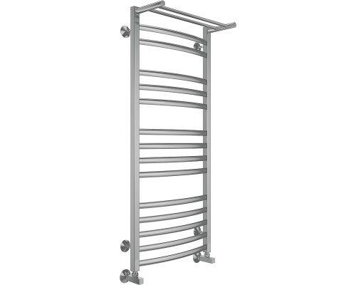 Водяной полотенцесушитель Terminus Енисей П15 500x1200 4670078529589 с полкой Хром, нижнее подключение, G 1/2" ВР, с угловым соединением