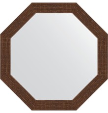 Зеркало Evoform Octagon 73х73 в багетной раме - Мозаика античная медь 70 мм