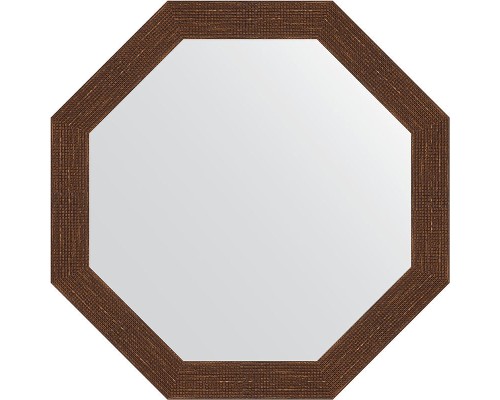 Зеркало Evoform Octagon 73х73 в багетной раме - Мозаика античная медь 70 мм