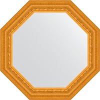 Зеркало Evoform Octagon 65х65 в багетной раме - Сусальное золото 80 мм