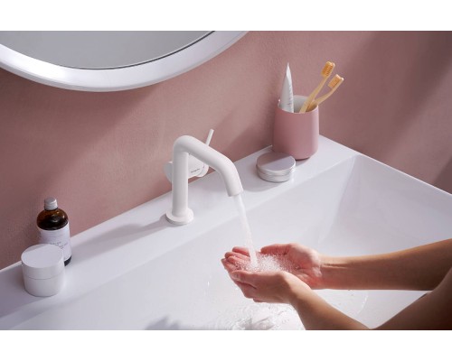 Смеситель для раковины Hansgrohe Tecturis S 73320700 Белый матовый