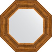 Зеркало Evoform Octagon 59х59 в багетной раме - Травленая бронза 99 мм