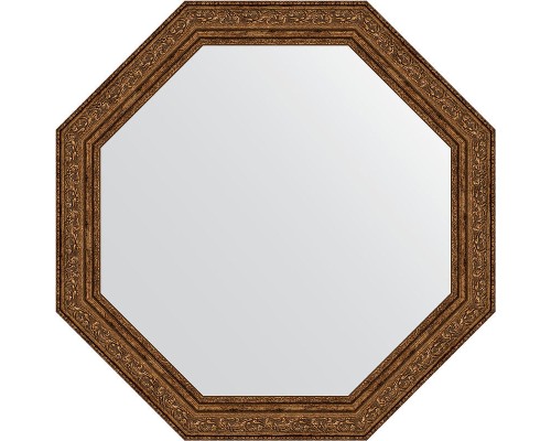 Зеркало Evoform Octagon 55х55 BY 3969 в багетной раме - Виньетка состаренная бронза 56 мм
