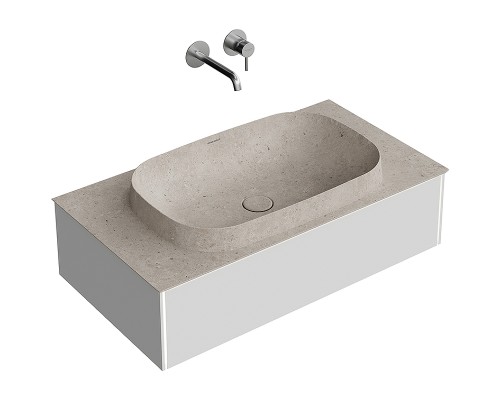 Тумба под раковину Kerama Marazzi Magica 90 MA.90.1\MGR.M подвесная Утренний серый матовый