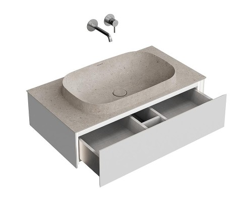 Тумба под раковину Kerama Marazzi Magica 90 MA.90.1\MGR.M подвесная Утренний серый матовый