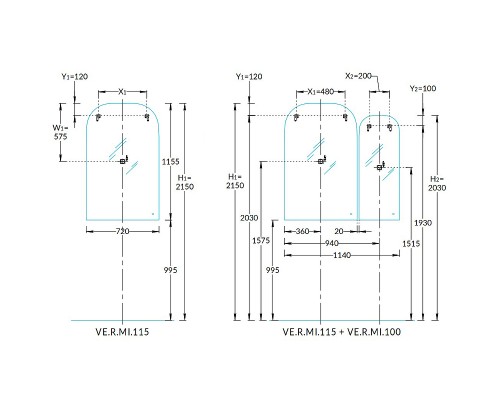 Зеркало Kerama Marazzi Vetrata 72 VE.R.mi.115\WHT с подсветкой с сенсорным выключателем и подогревом
