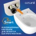 Комплект унитаза Cersanit City Smart CO DPL EO Slim с сиденьем Микролифт и инсталляцией Link Pro с клавишей смыва Хром глянцевый