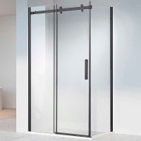 Душевой уголок Vincea Como-N 160x80 профиль Черный стекло прозрачное