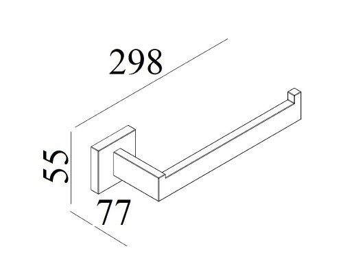 Полотенцедержатель Boch Mann CR-F25-H10-1 BM10655 Нержавеющая сталь