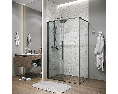Душевой уголок Grossman Galaxy 130х80 120.K33.01.1380.42.00 профиль Графит сатин стекло прозрачное
