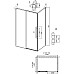Душевой уголок Grossman Galaxy 130х80 120.K33.01.1380.42.00 профиль Графит сатин стекло прозрачное