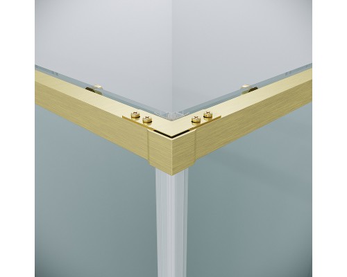 Душевой уголок Grossman Galaxy 110х80 300.K33.01.1180.32.00 профиль Золото сатин стекло прозрачное