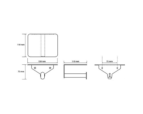 Держатель туалетной бумаги Bemeta Organic Black 167112150 Черный матовый