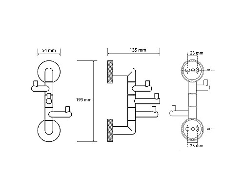 Тройной крючок Bemeta Stella 166206072 поворотный Хром