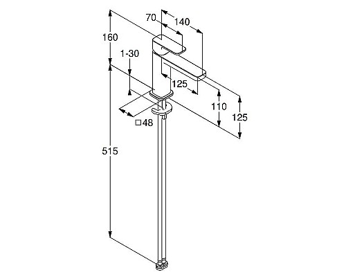 Смеситель для раковины Kludi Renon 422820575 Хром