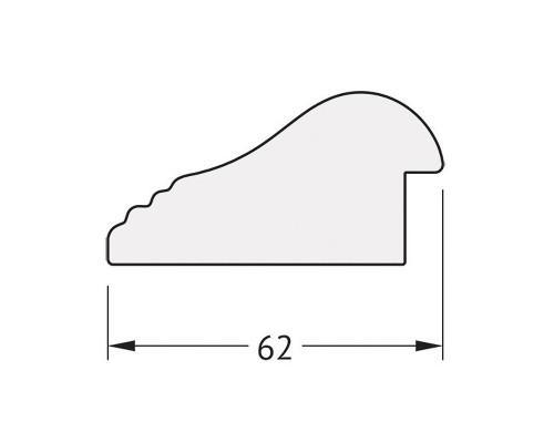 Зеркало Evoform Octagon 56х56 BY 3985 в багетной раме - Сосна 62 мм