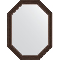 Зеркало Evoform Octagon 61х81 в багетной раме - Палисандр 62 мм