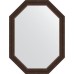 Зеркало Evoform Octagon 61х81 в багетной раме - Палисандр 62 мм