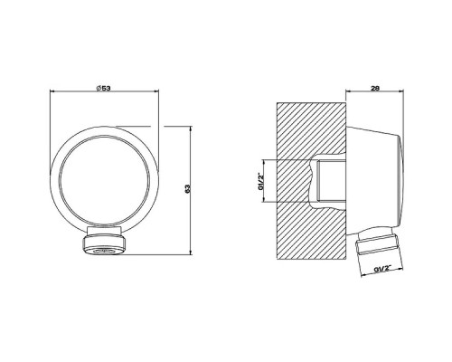 Шланговое подключение Gessi Emporio Shower 47269#031 Хром