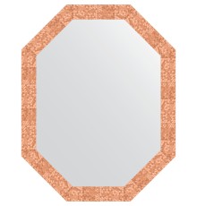 Зеркало Evoform Octagon 72x92 в багетной раме - Соты медь 70 мм