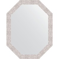Зеркало Evoform Octagon 72x92 в багетной раме - Соты алюминий 70 мм