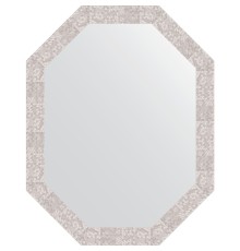 Зеркало Evoform Octagon 72x92 в багетной раме - Соты алюминий 70 мм