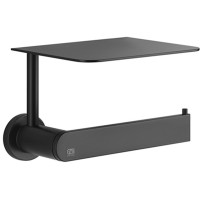Держатель туалетной бумаги Gessi Emporio Accessories с полкой Черный матовый
