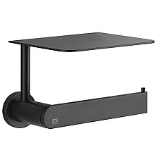 Держатель туалетной бумаги Gessi Emporio Accessories 38855#299 с полкой Черный матовый
